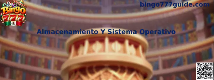 Almacenamiento y Sistema Operativo para Bingo 777