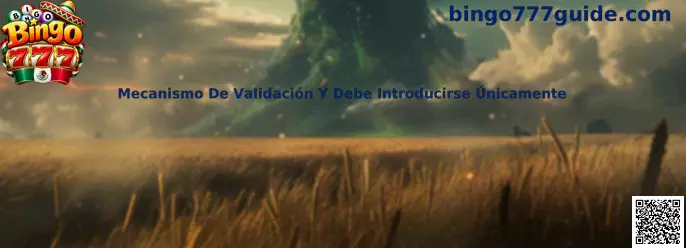Mecanismo De Validación Y Debe Introducirse Únicamente en Bingo 777