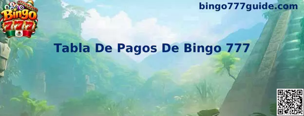Referencia visual de la tabla de pagos de Bingo 777 y sus patrones de premios